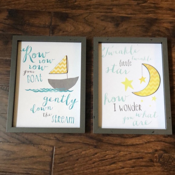 Hobby Lobby Accents Set Of Nursery Decor Wall Pieces Poshmark